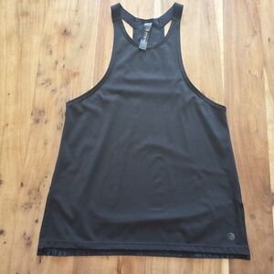3/25$ MPG Outspoken tank, black sport top,gym/yoga cami, size S